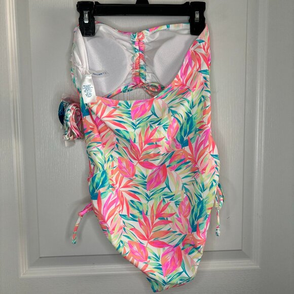 Decree Monokini One Piece Womens Size XS Junior Floral Print Removable Straps - Picture 3 of 7